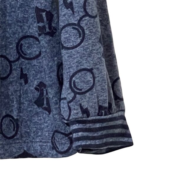Harry Potter Wizarding World Blue Long Sleeve Tie Hem Top XL Polyester/Spandex - Picture 3 of 9